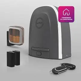Умный привод для откатных ворот ALUTECH Roteo RTO-500MKIT-Sm + беспроводные фотоэлементы LM-LB + сигнальная лампа SL-U + Wi-fi модуль WM-Sm
